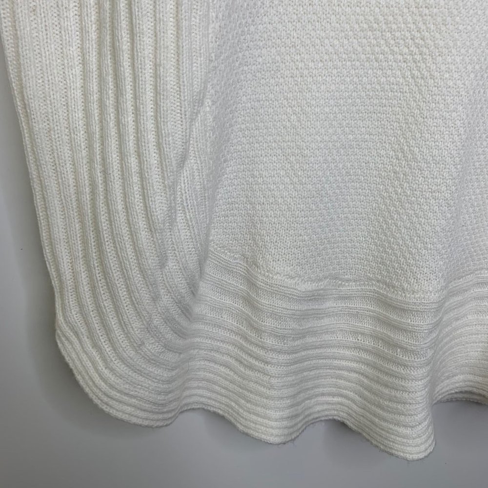 DESIGN HISTORY Long Sleeve White Ribbed Sweater Top Curved Hem Sz 2x - Picture 3 of 7